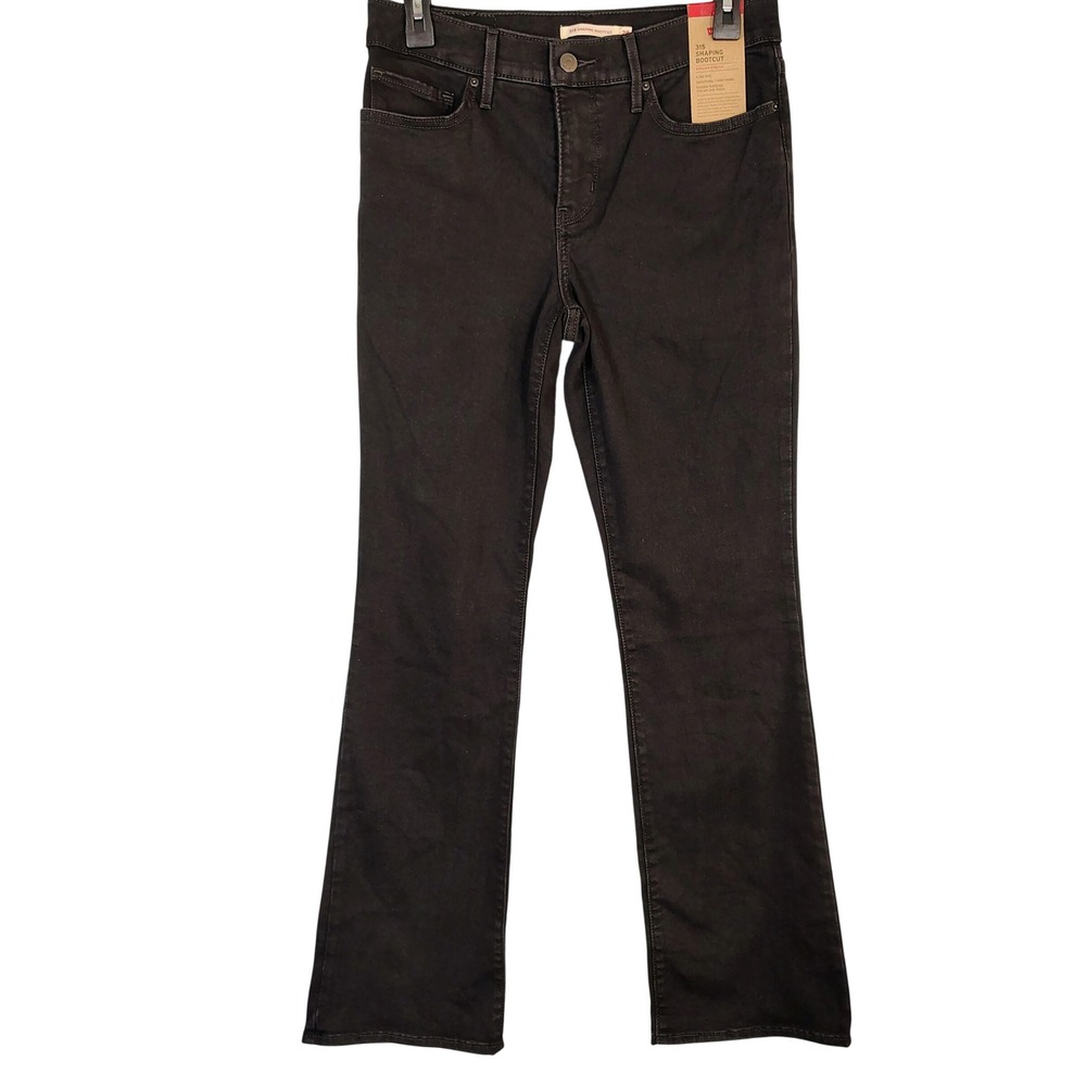 Levi's 315 Shaping Bootcut Jeans W28 L32 Stellar Stretch Mid Rise‎ Black